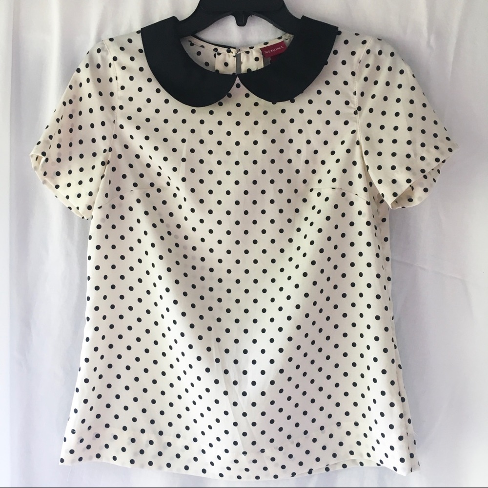 MERONA Polka Dot Peter Pan Collar Blouse